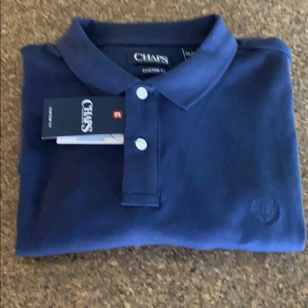 Chaps Dark Blue Polo golf Type Shirt XXL NWT​​​​​​​​​​​